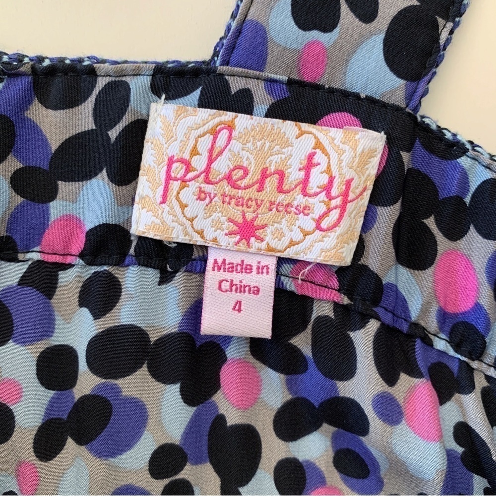 Plenty by Tracy Reese Polka Dot Silk Sleeveless Dress Sz 4 Summer Cocktails - Picture 5 of 6
